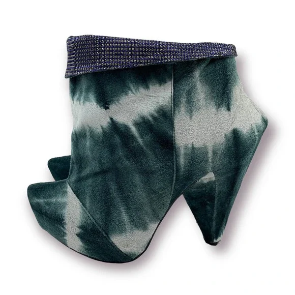 ❌SOLD❌ BRAND NEW 2011 Couture IRREGULAR CHOICE tie dye platform hexagonal boots - Picture 6 of 14